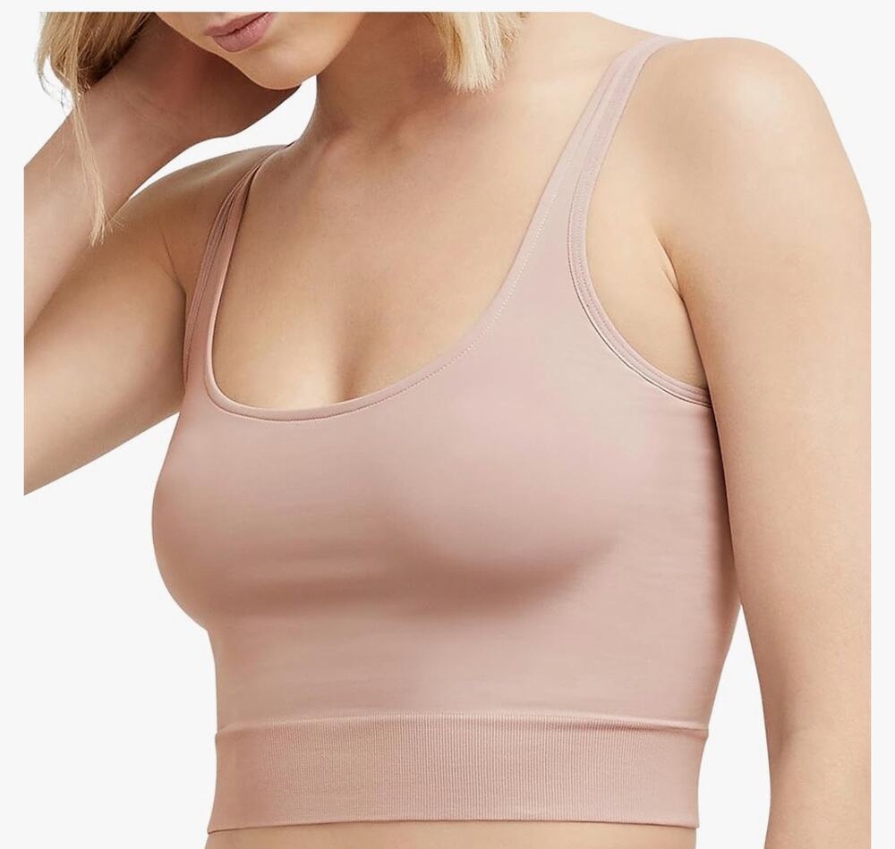 Brand New Maidenform Women's Size Small Black Smoothing Seamless Cropped Cami